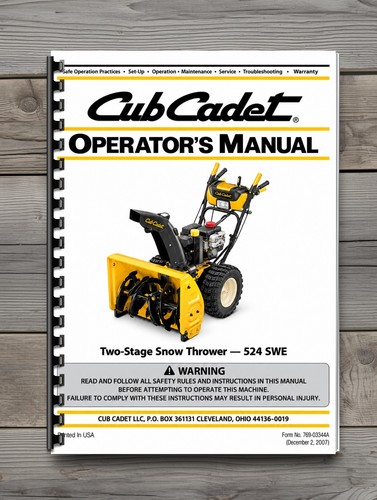 Cub cadet 524 swe due - 524,